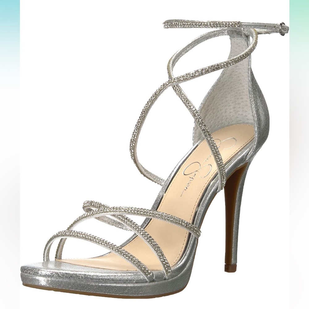 Jessica Simpson rhinestone strappy heels size 7